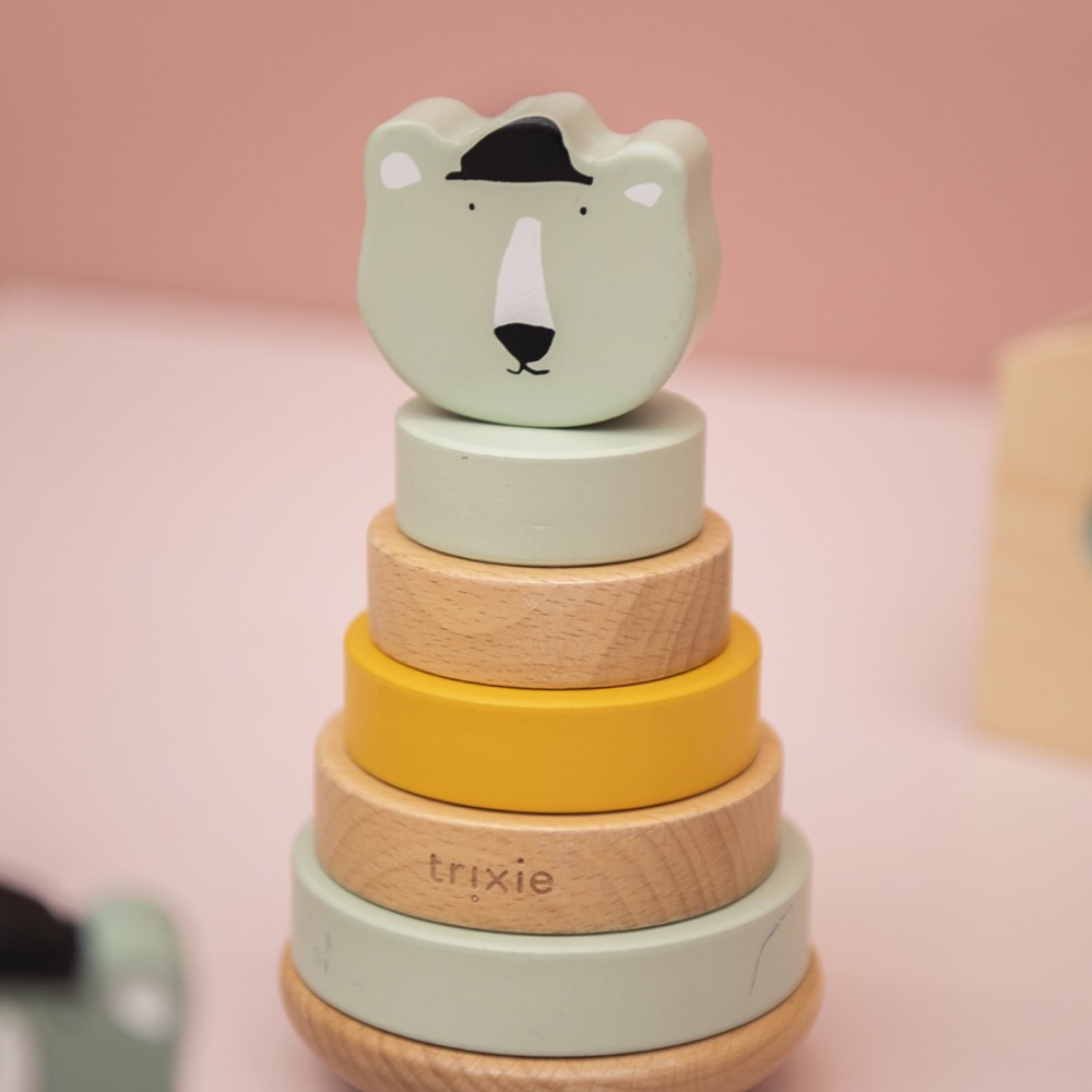 Wooden stacking toy - Mr. Polar Bear